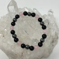 Rose Quartz Triple Protection 8mm Round Bracelet (3 Minerals on 1 Bracelet) - WorldWideMinerals-beads