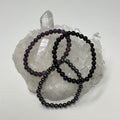 The Triple Protection Set: 6mm Amethyst, Hematite & Black Tourmaline 3-Piece Round Bracelet Set - WorldWideMinerals-beads