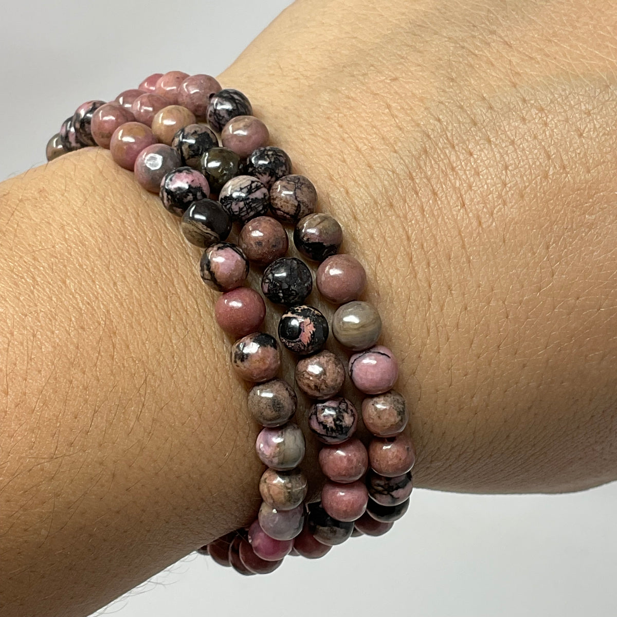 Rhodonite 6MM Round Bracelet