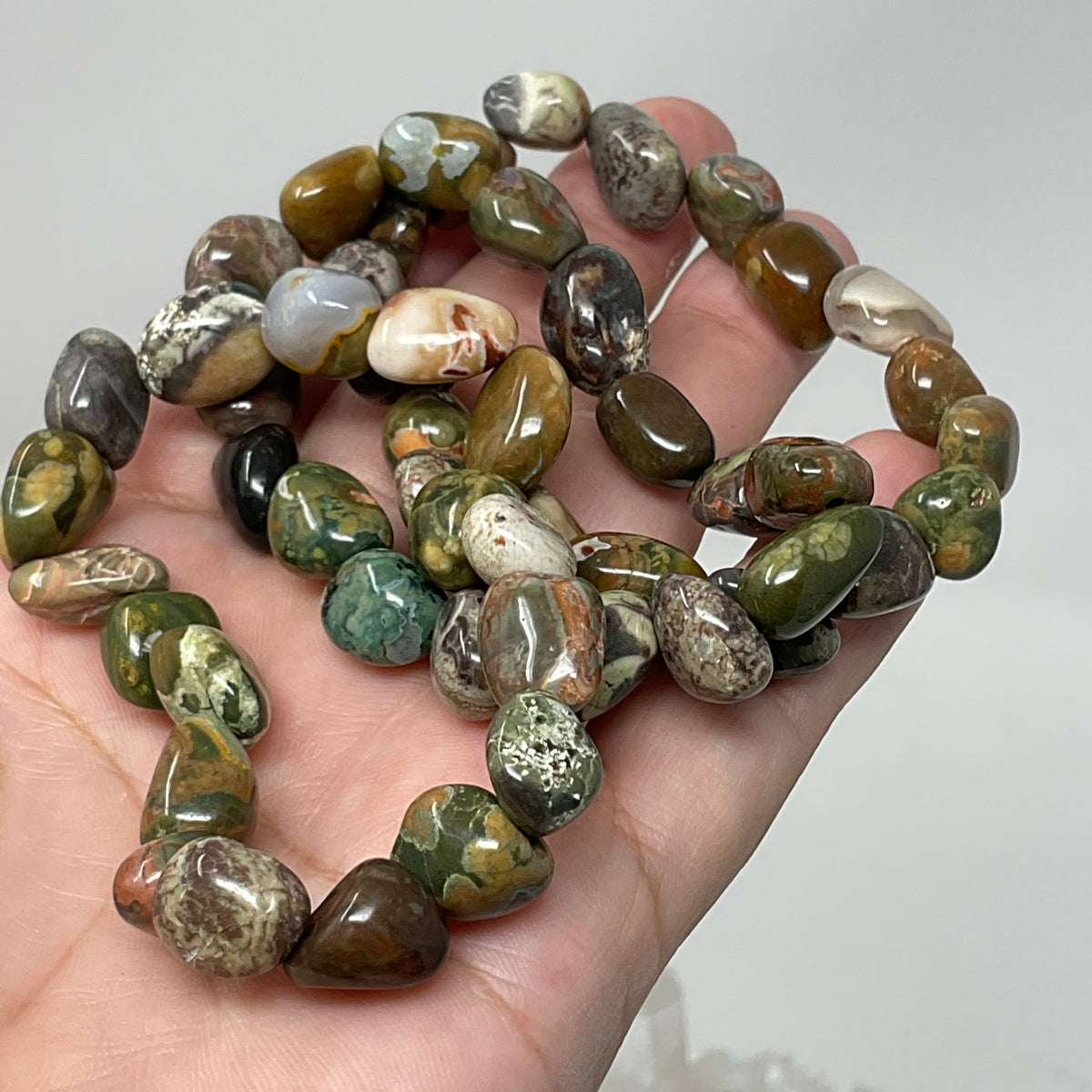 Rhyolite 8MM-12MM Nugget Shape Bracelet