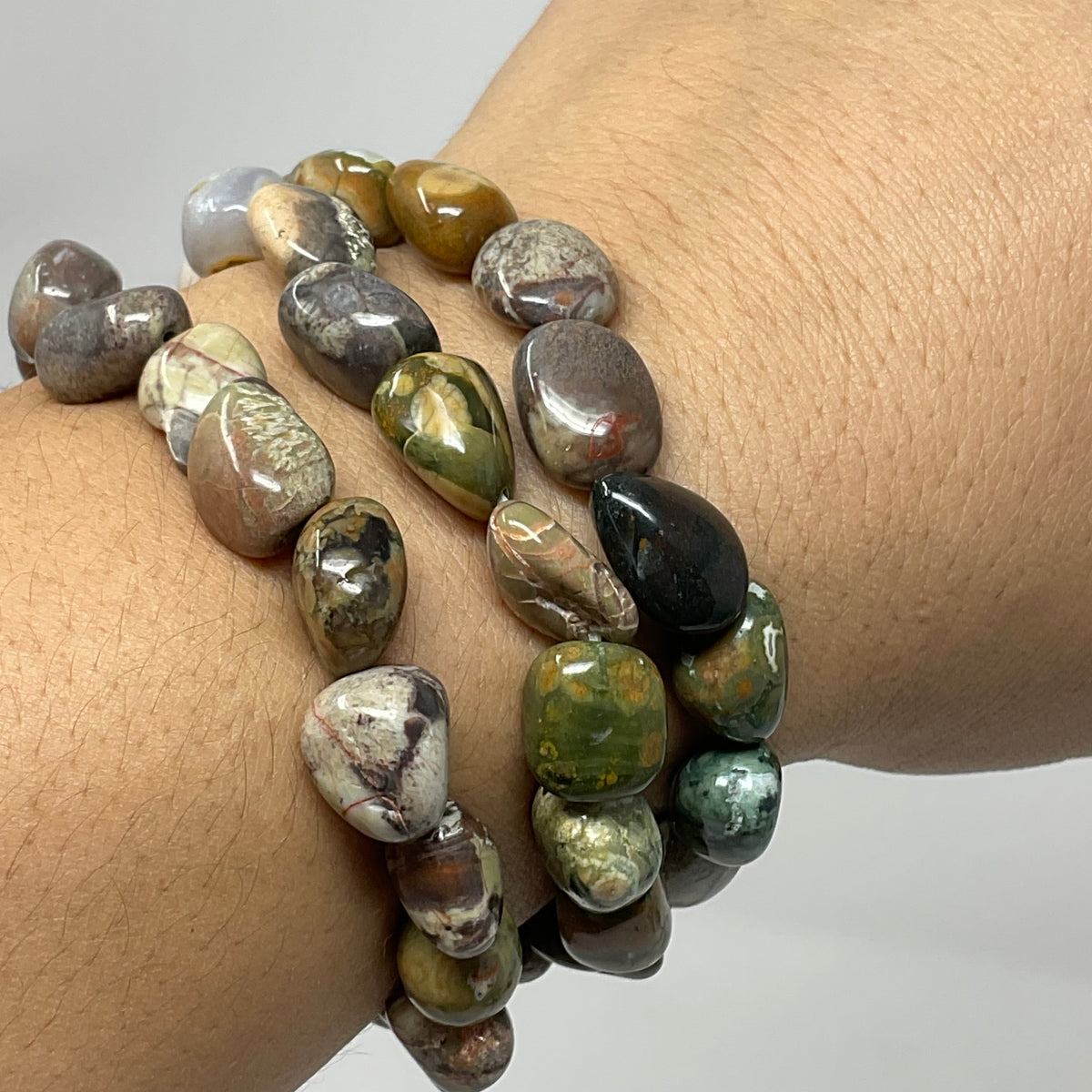 Rhyolite 8MM-12MM Nugget Shape Bracelet