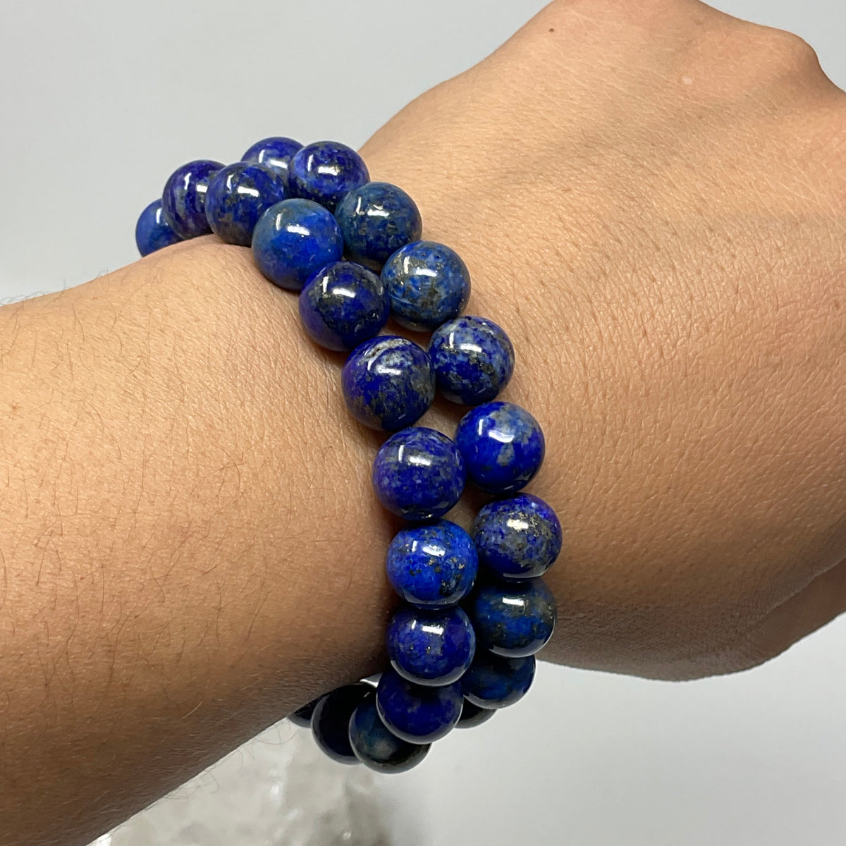 Lapis 10mm 2-Piece Round Bracelet Set