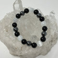 Selenite Triple Protection 10mm 3-Piece Round Bracelet Set (3 Minerals on 1 Bracelet) - WorldWideMinerals-beads