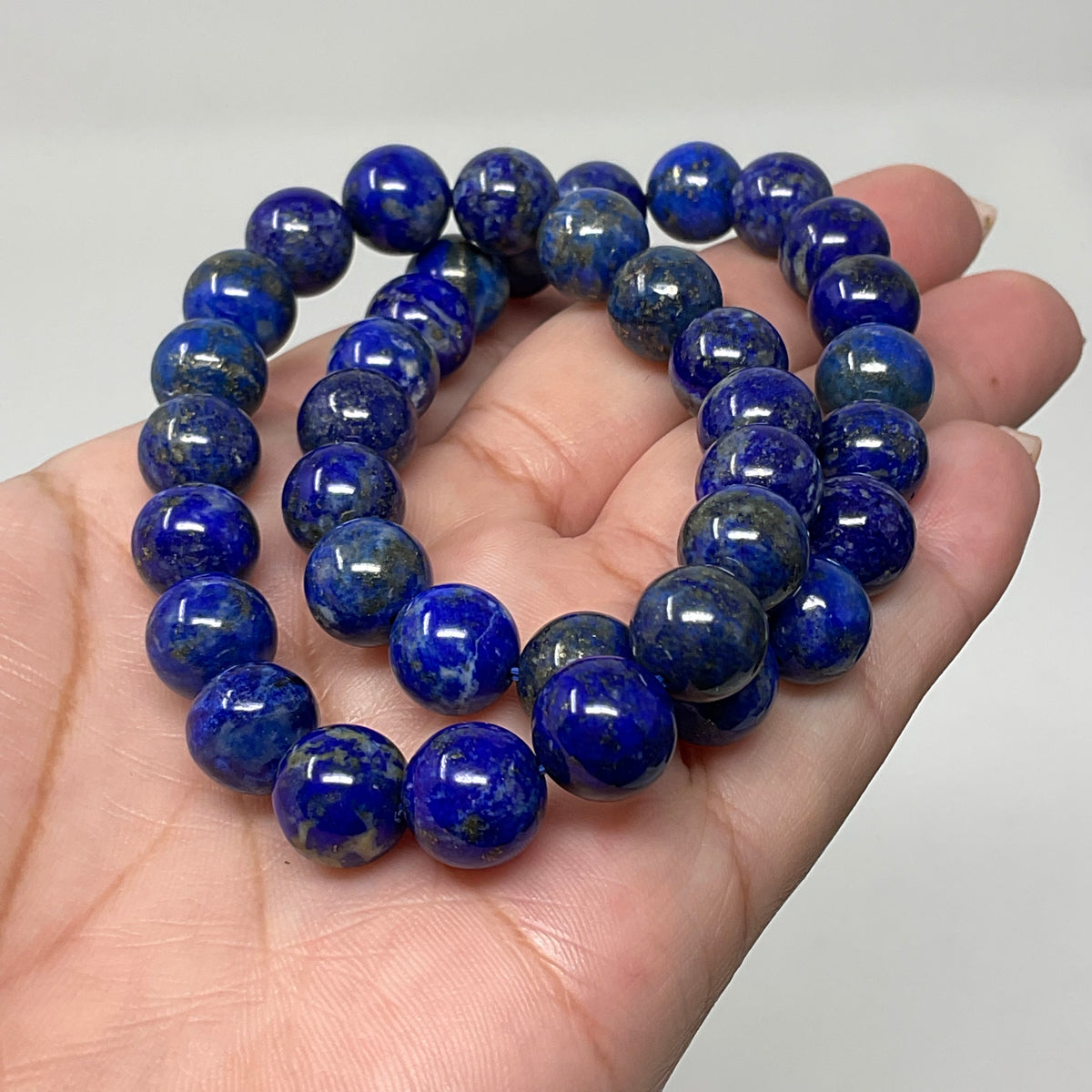 Lapis 10mm 2-Piece Round Bracelet Set