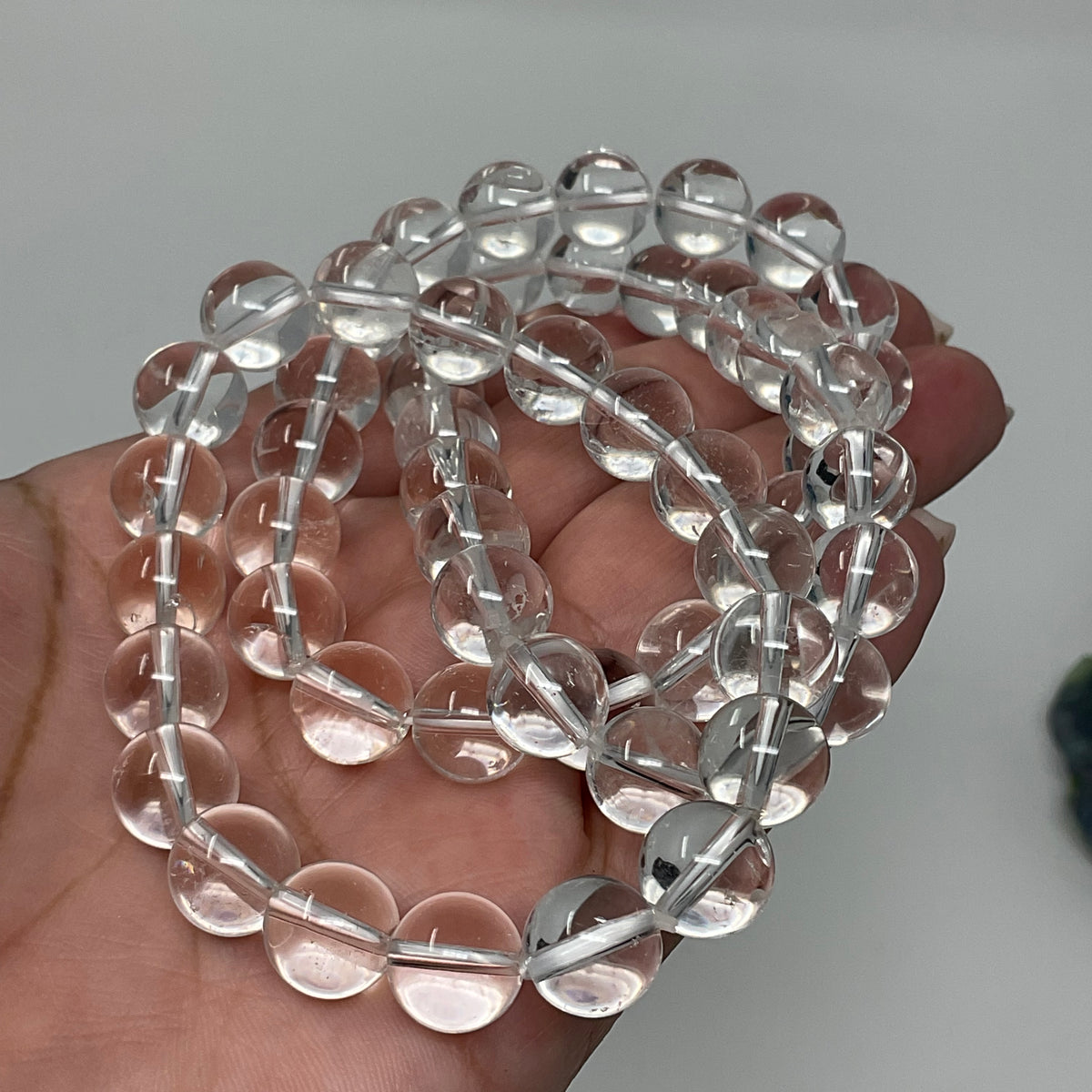 Crystal Quartz 10mm Round Bracelet