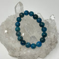 Blue Apatite 10mm Round Bracelet - WorldWideMinerals-beads
