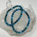 Blue Apatite 6MM 2-Piece Round Bracelet Set - WorldWideMinerals-beads