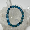 Blue Apatite 8mm Round Bracelet - WorldWideMinerals-beads