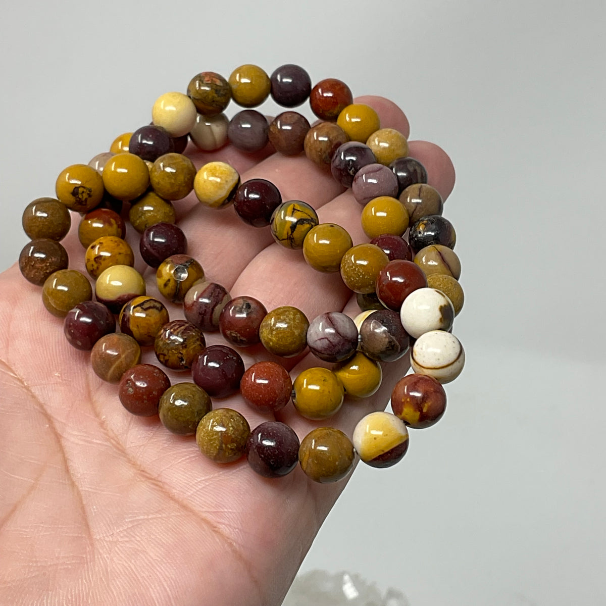 Mookaite 8MM 3-Piece Round Bracelet Set