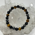 Yellow Tiger Eye Triple Protection 8mm Round Bracelet (3 Minerals on 1 Bracelet) - WorldWideMinerals-beads