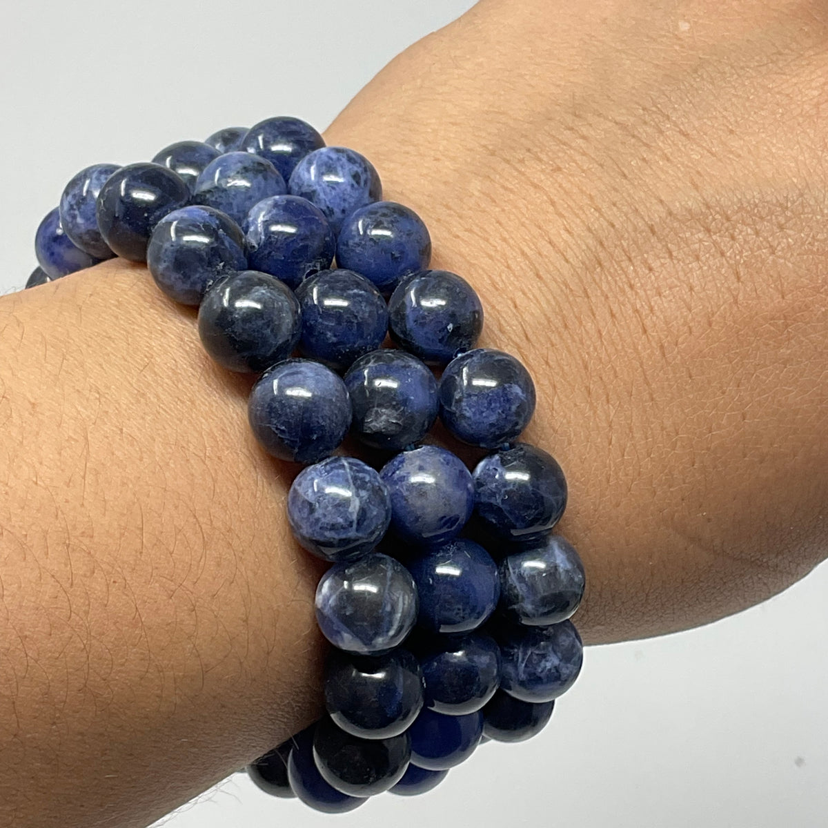 Sodalite 10mm 3-Piece Round Bracelet