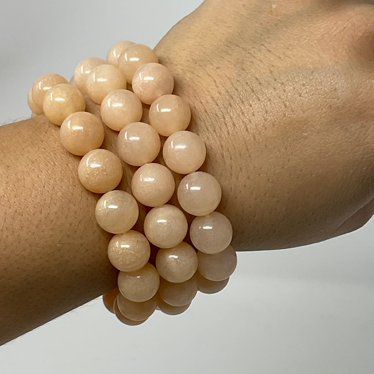 Peach Aventurine 12MM Round Bracelet