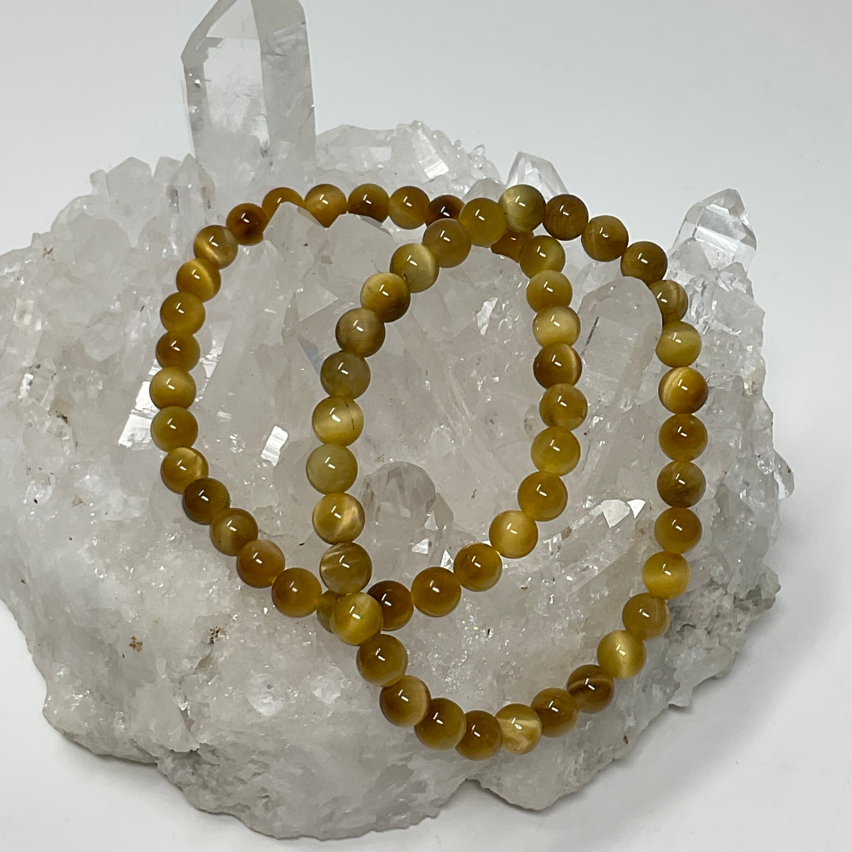 Honey Tiger Eye 6mm 2-Piece Round Bracelet Set