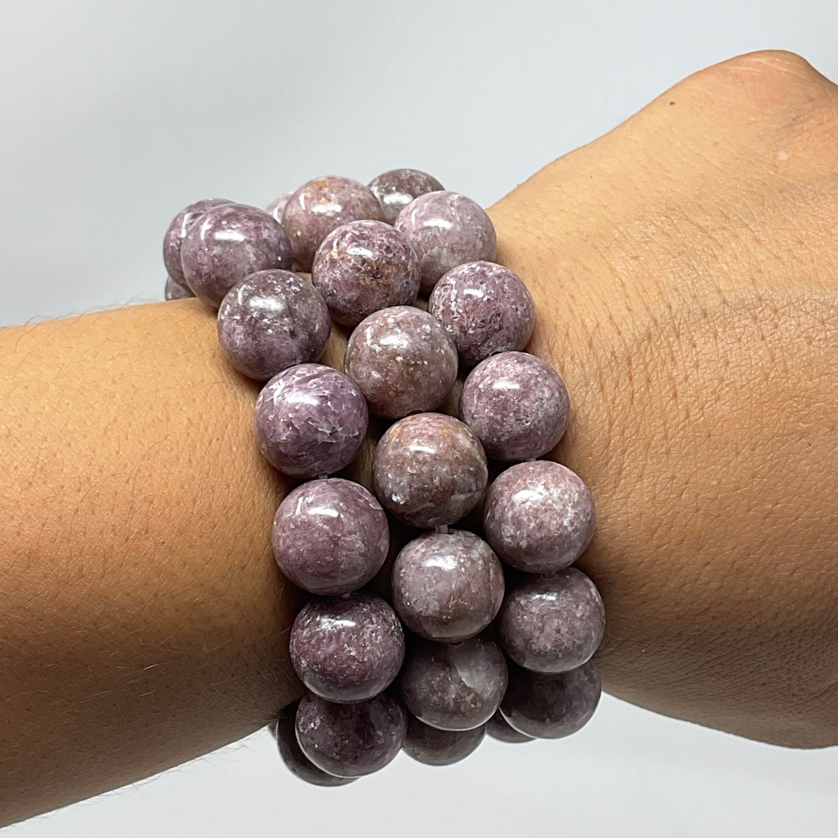 Lepidolite 14MM Round Bracelet