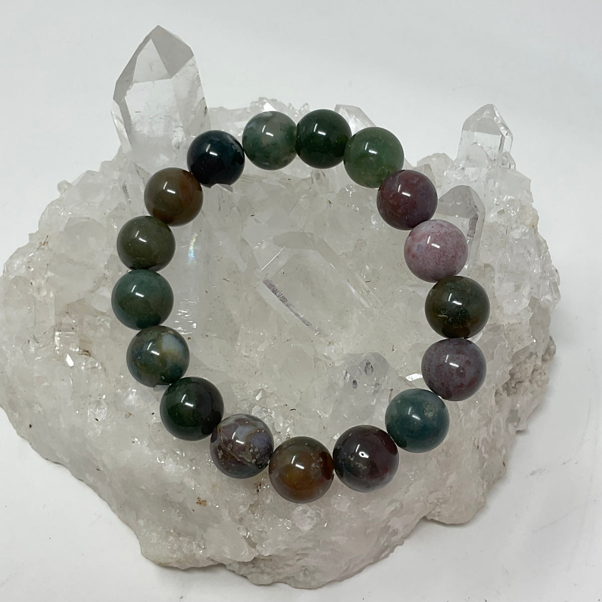 Fancy Jasper 12mm 3-Piece Round Bracelet Set - WorldWideMinerals-beads