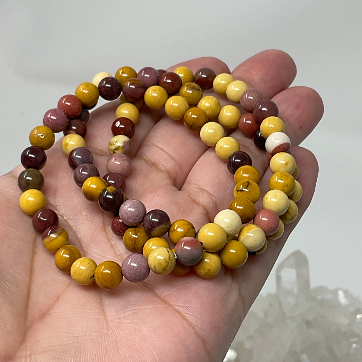 Mookaite 6MM 3-Piece Round Bracelet Set