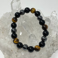 Yellow Tiger Eye Triple Protection 10mm Round Bracelet (3 Minerals on 1 Bracelet) - WorldWideMinerals-beads