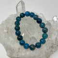 Blue Apatite 10MM  2-Piece Round Bracelet Set - WorldWideMinerals-beads