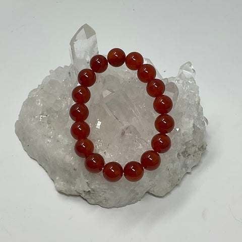 Carnelian 12mm Round Bracelet