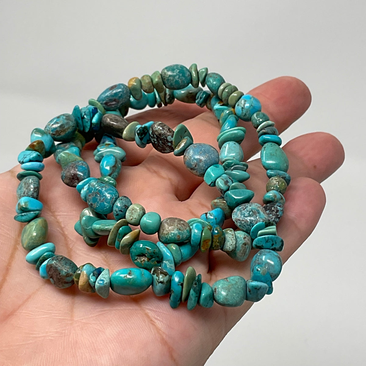 Chinese Turquoise  6MM-8MM Nugget Shape Bracelet