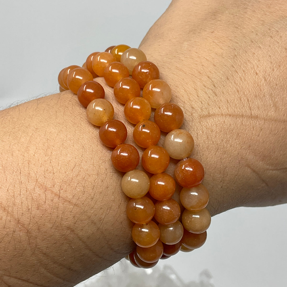 8MM Red Aventurine Round Bracelet