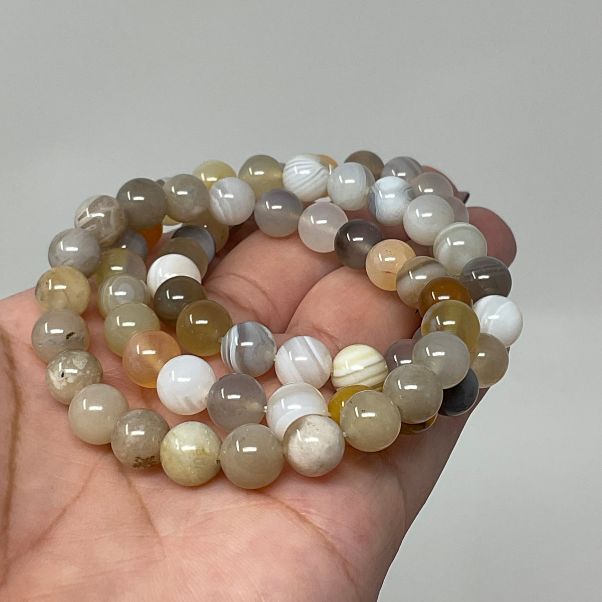 Multi-Color Botswana Agate 8mm Round Bracelet