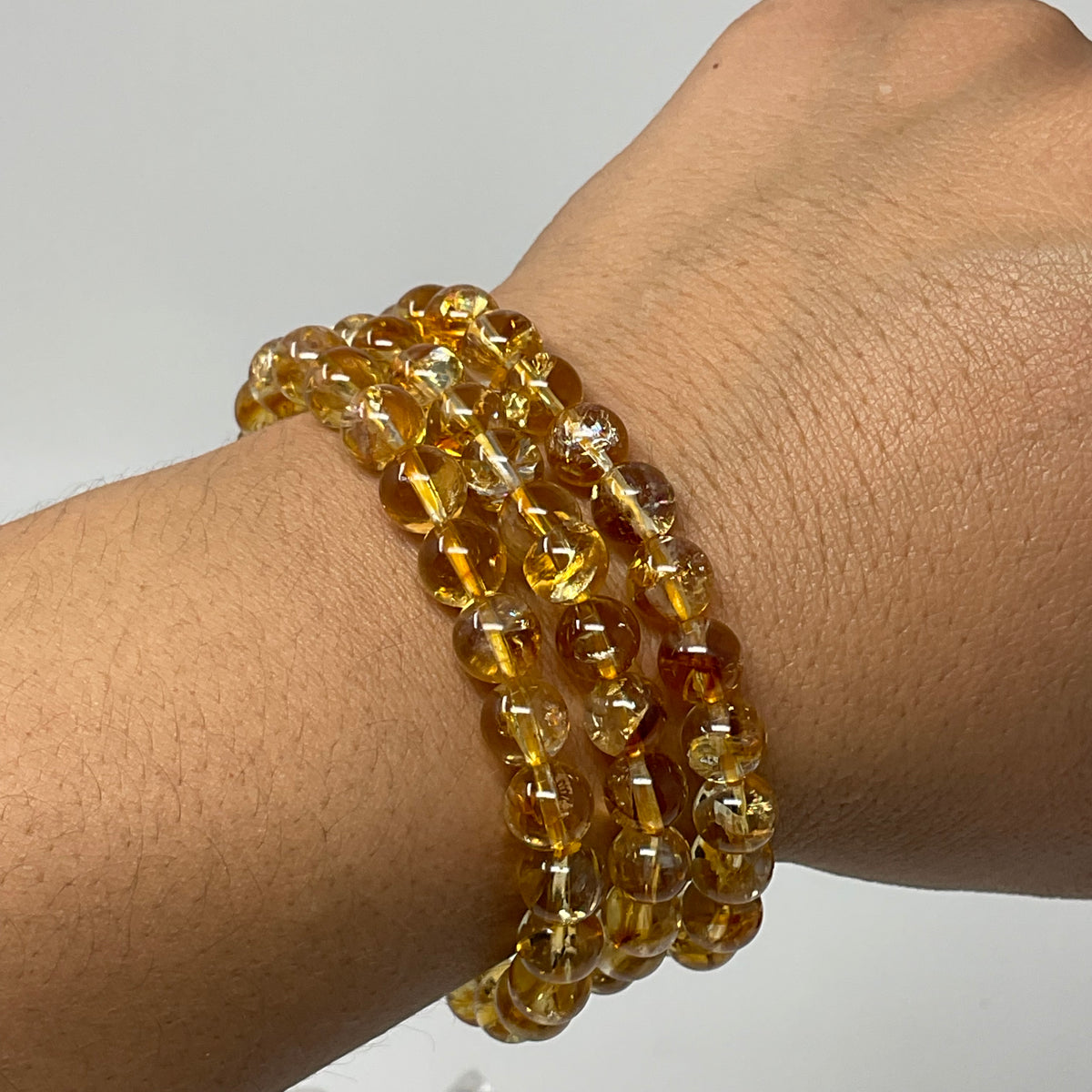 Citrine 6mm Round Bracelet