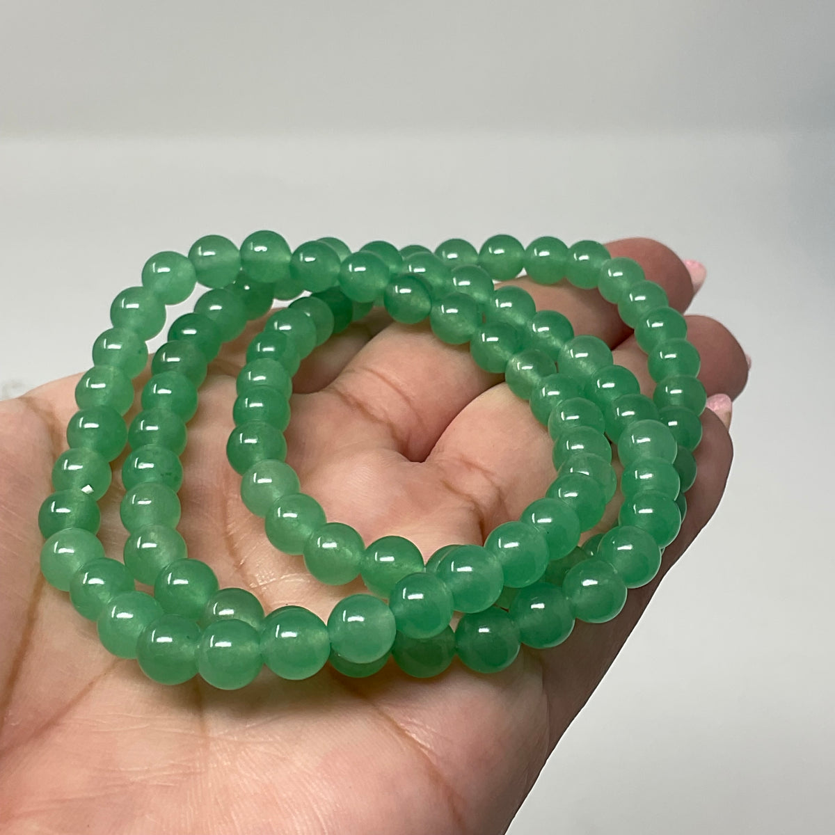 Green Aventurine 6MM 3-Piece Round Bracelet Set