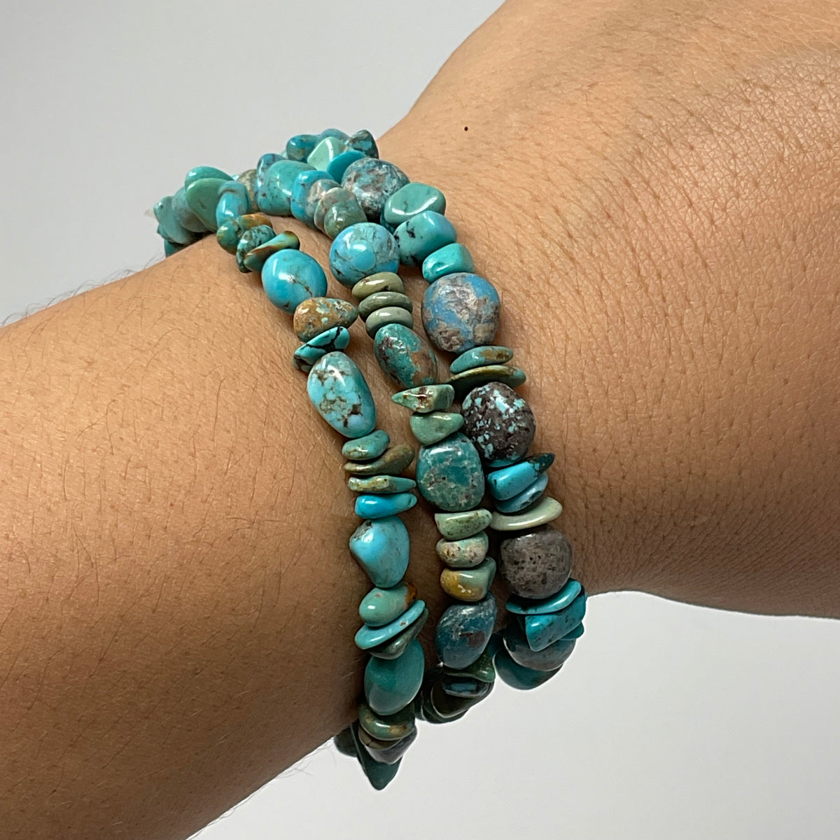 Chinese Turquoise  6MM-8MM Nugget Shape Bracelet