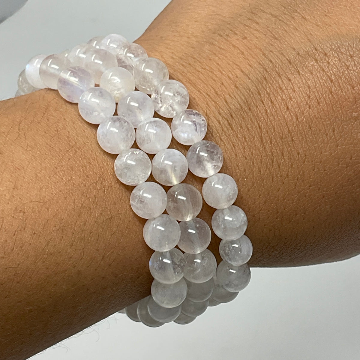 Rainbow Moonstone 7MM-8MM Round Bracelet