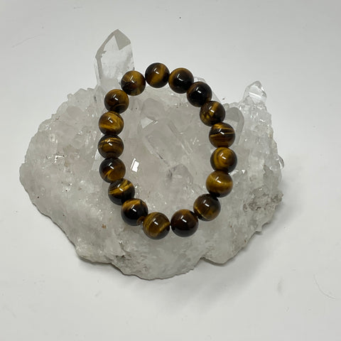 Yellow Tiger Eye 12mm Round Bracelet