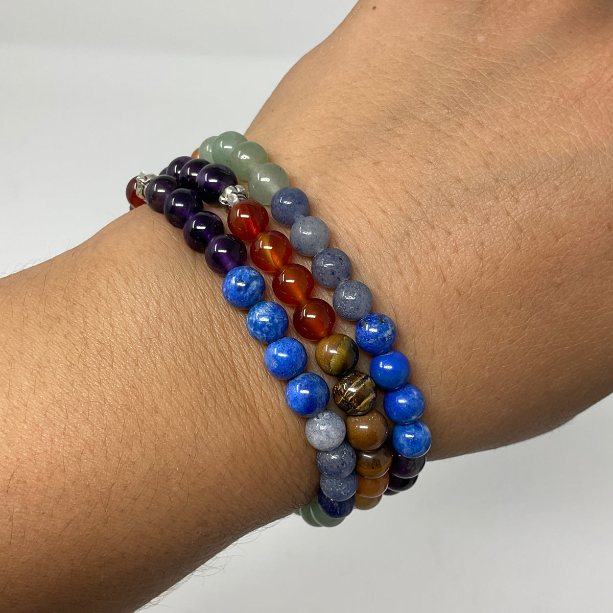 Chakra 6mm Round Bracelet