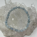 Blue Aquamarine 6mm Round Bracelet - WorldWideMinerals-beads