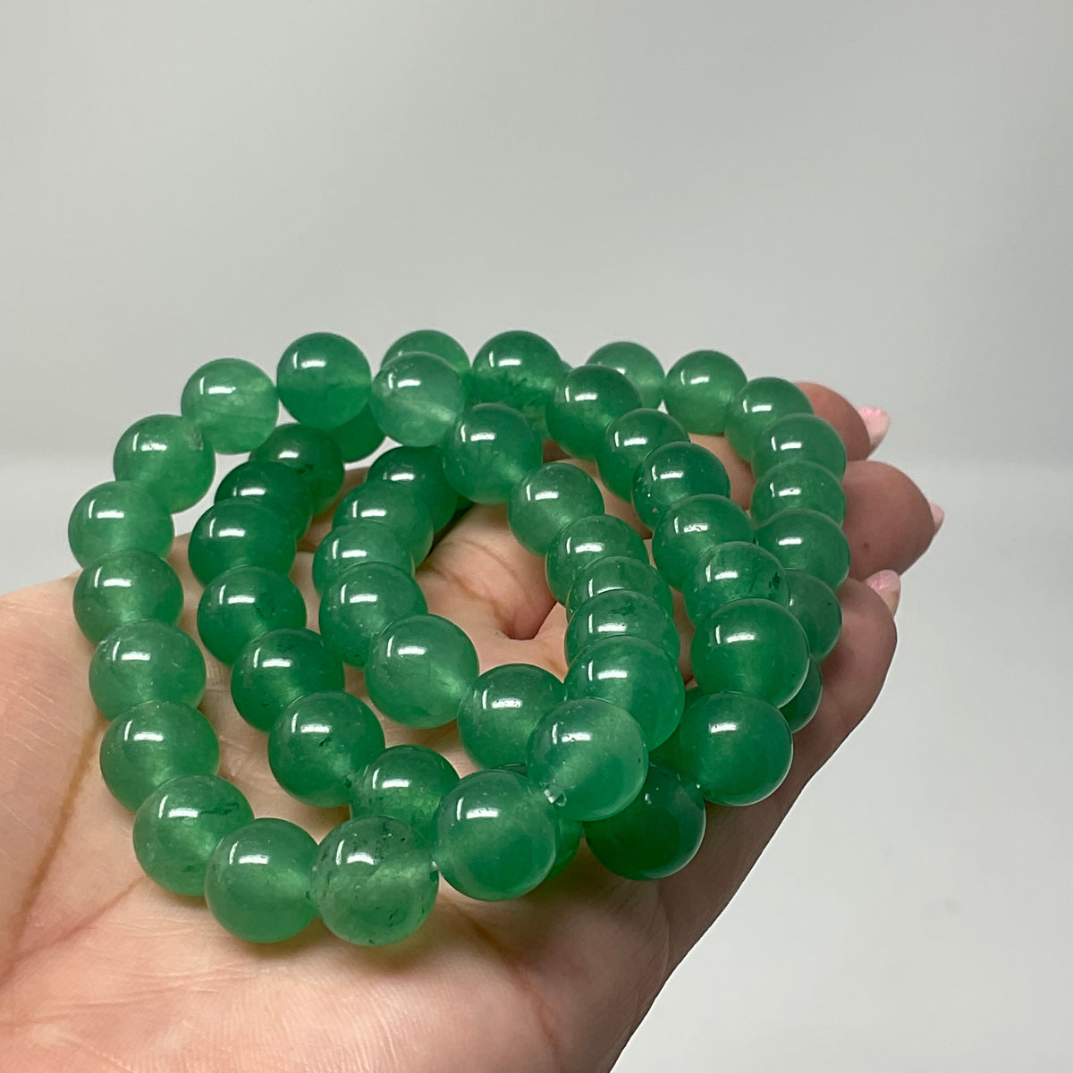 Green Aventurine 10MM 3-Piece Round Bracelet Set