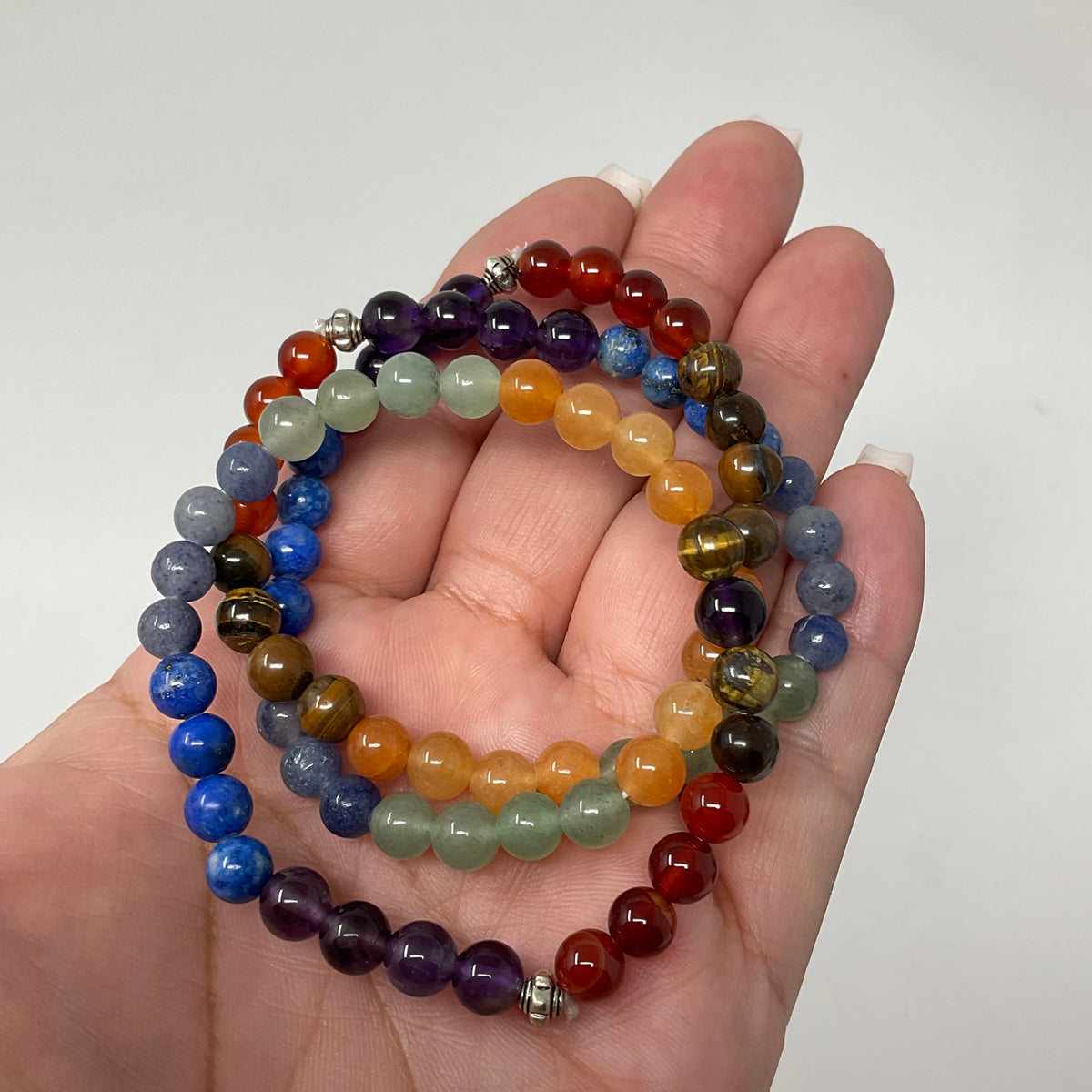 Chakra 6mm Round Bracelet