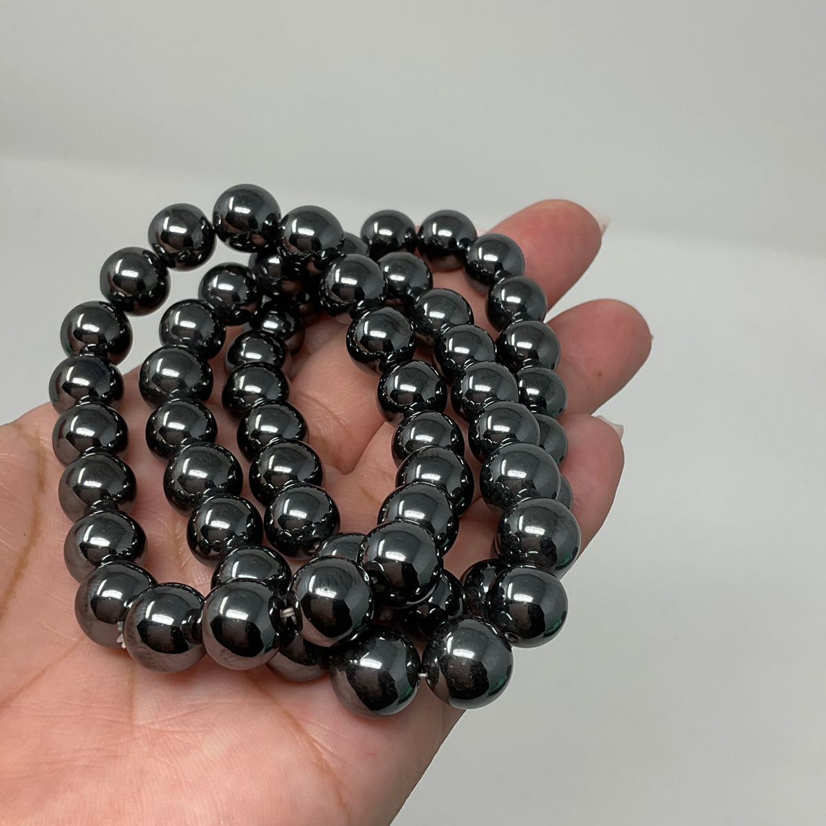 Hematite 10mm Round Bracelet