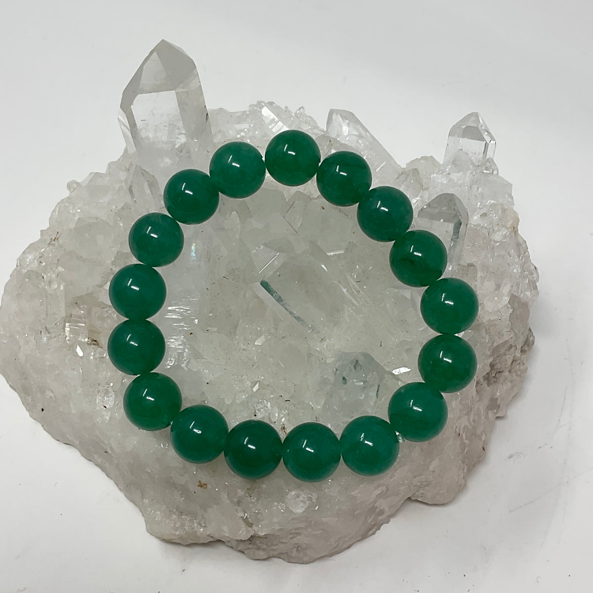 Green Aventurine 12mm Round Bracelet - WorldWideMinerals-beads