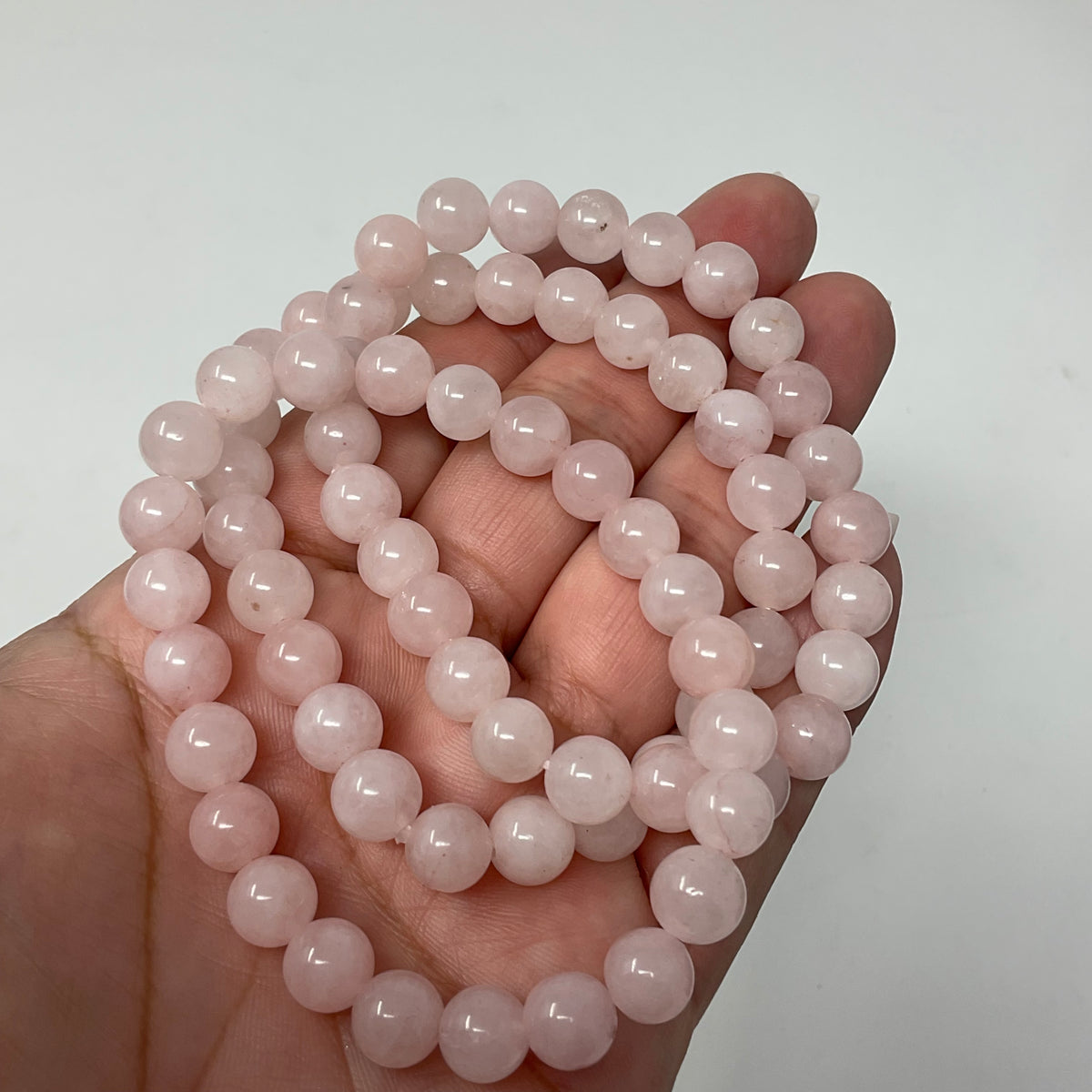 Rose Quartz 8mm Round Bracelets