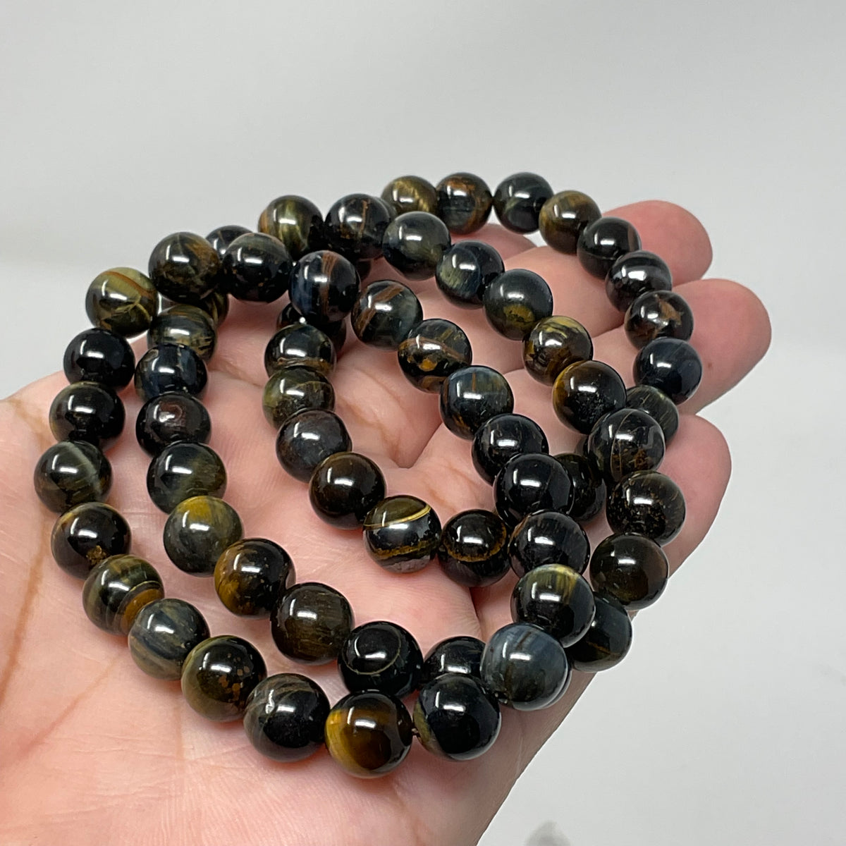 Bumble Bee Tiger Eye 8MM Round Bracelet