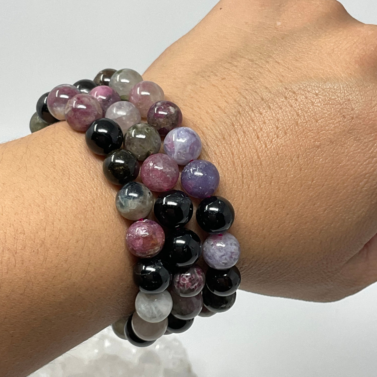 Multi-Color Tourmaline 10mm Round Bracelet