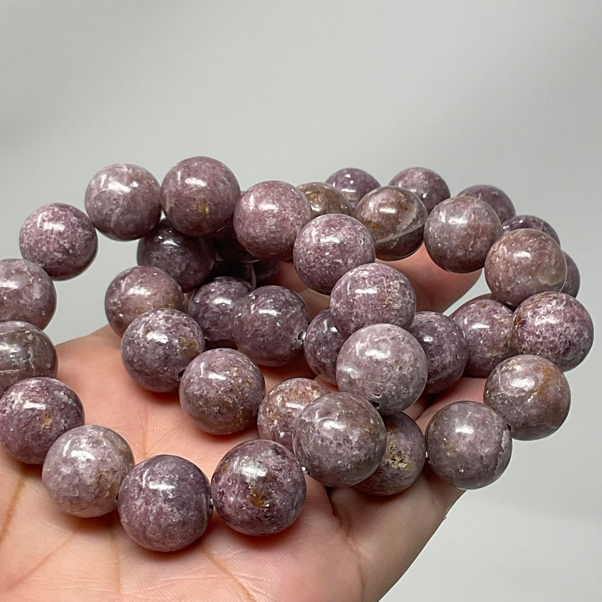 Lepidolite 14MM Round Bracelet