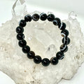 Black Eye Sardonyx Agate 10MM Round Bracelet 2-Piece Set - World Wide Gems Minerals Beads