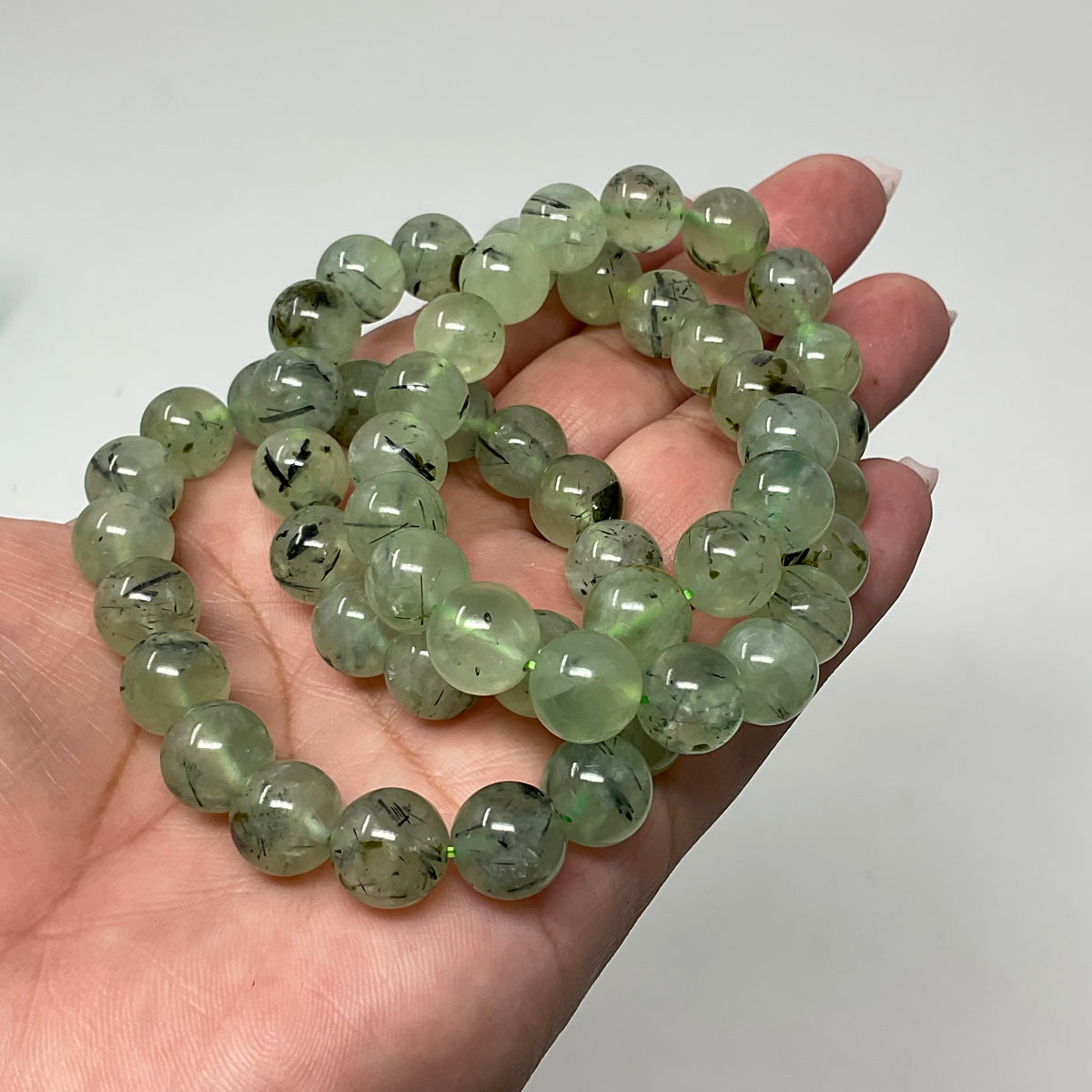 Prehnite 10mm Round Bracelet