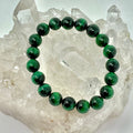 Green Tiger Eye 10MM Round Bracelet - World Wide Gems Minerals Beads
