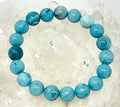 Larimar 10MM Round 2-Piece Bracelet Set - World Wide Gems Minerals Beads