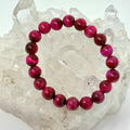 Pink Tiger Eye 10MM Round Bracelet - World Wide Gems Minerals Beads