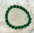 Malachite 8MM Round Bracelet - World Wide Gems Minerals Beads