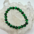 Green Tiger Eye 8mm Round Bracelet - World Wide Gems Minerals Beads