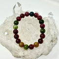 Tourmaline Chalcedony 10MM Round Bracelet - World Wide Gems Minerals Beads