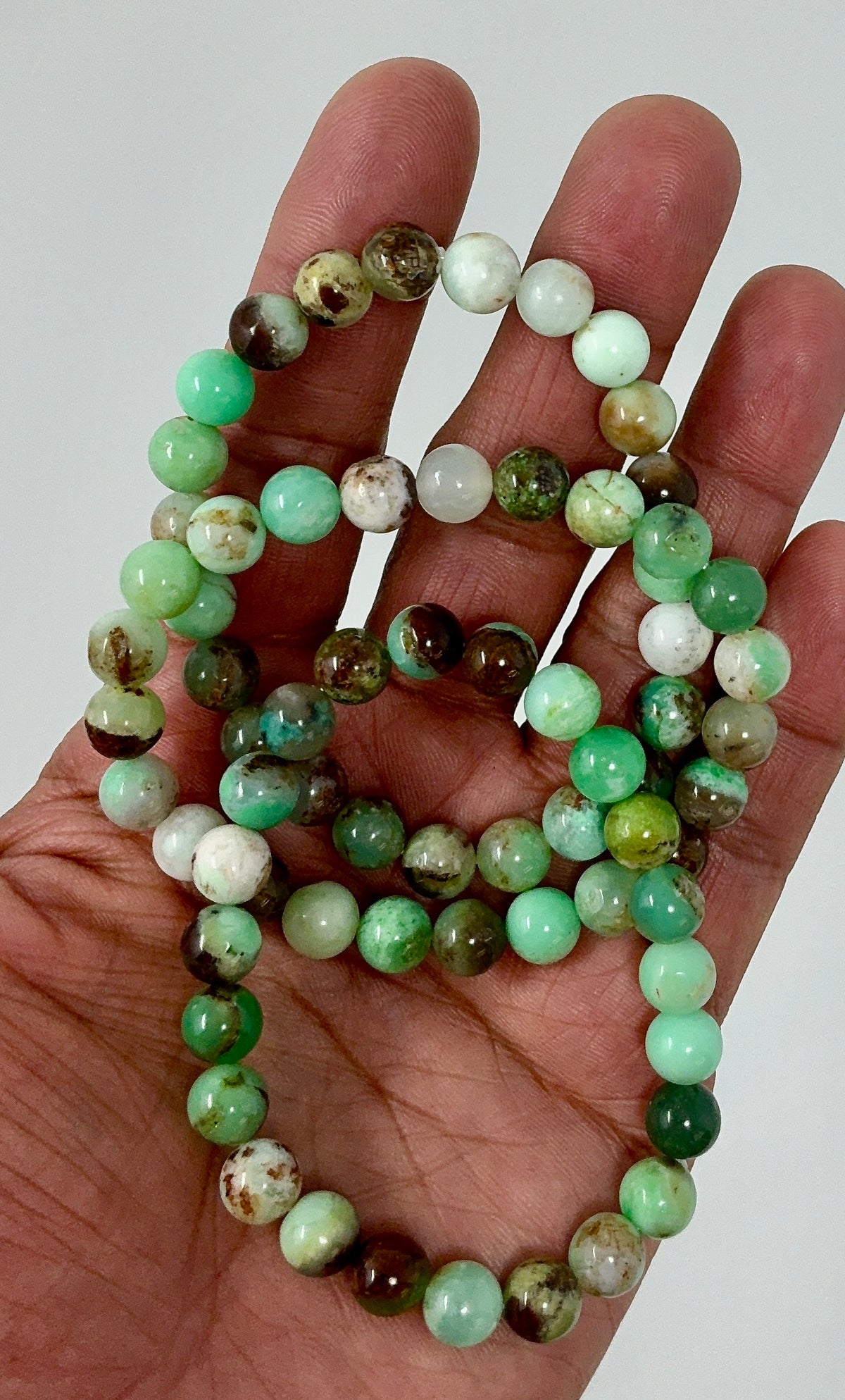 Chrysoprase 8MM Round Bracelet